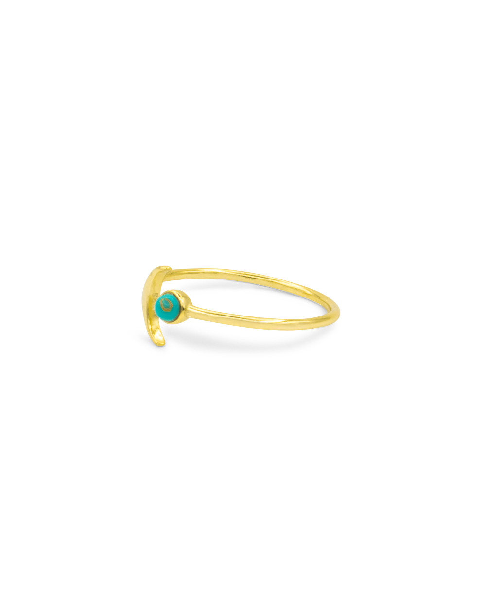 Turquoise Moon Ring