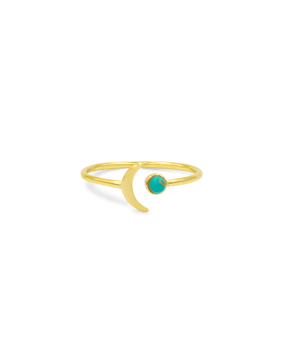 Turquoise Moon Ring