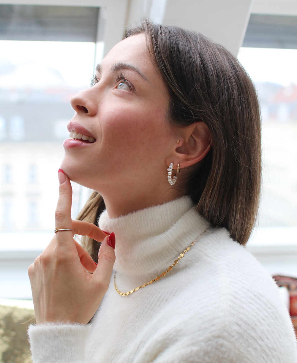 White Bubble Creolen